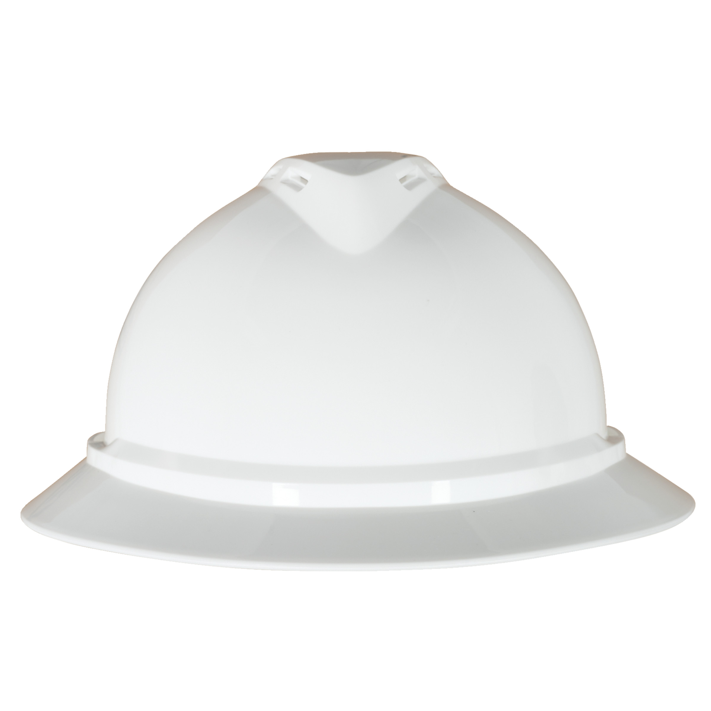V-Gard 500 Hat, White Vented, 6-Point Fas-Trac III
